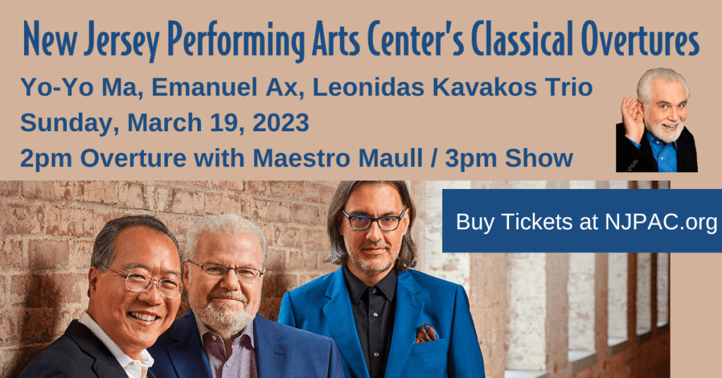 NJPAC on March 19, 2023. Maestro Maull's Classical Overture at 2pm / 3pm show.