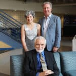 Rachel Weinberger pictured with her husband Ed McGann and Maestro Maull