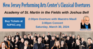 Academy of St Martin in the Fields with Joshua Bell Event on Saturday, March, 30, 2023 at the Prudential hall Betty Wold Johnson's stage