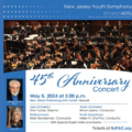 NJ Youth Symphony celebrates 45 years at NJPAC on May 5, 2024 at 3pm.
